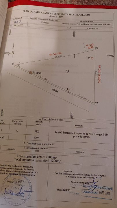 TEREN INTRAVILAN, TOATE UTILITATILE, DESCHIDERE LA SOSEA, ACTE IN REGULA, HORPAZ