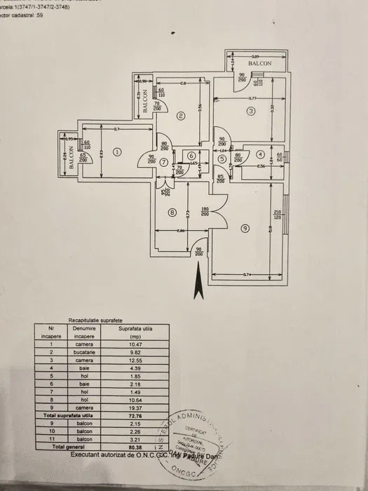 APARTAMENT 3 CAMERE, CANTA,ETAJ INTERMEDIAR