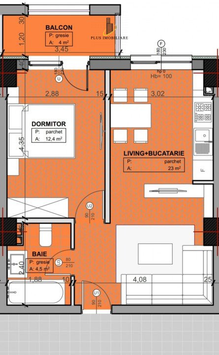 Apartament 2 camere decomandat locuibil Arka Rezidence-Gara