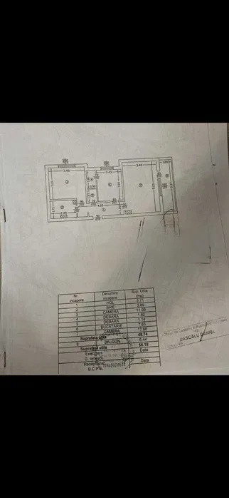 Apartament 2 camere, decomandat, 55 mp,Tatarasi Sud, etajul 1, bloc 1986