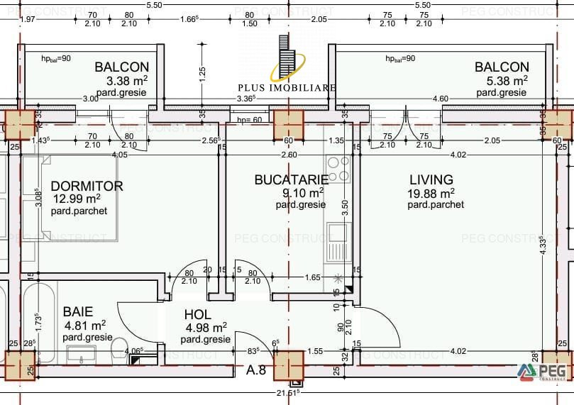 Apartament 2 camere decomandat Pacurari-Kaufland finalizat comision 0%