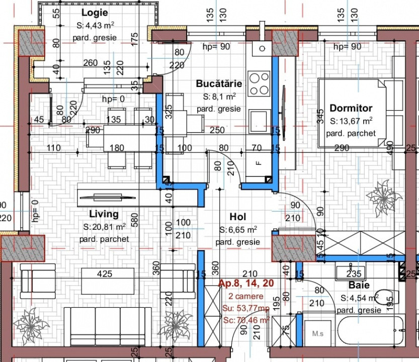 Apartament 2 camere 55mp TVA 21% inclus Valea Adanca-5 drumuri 