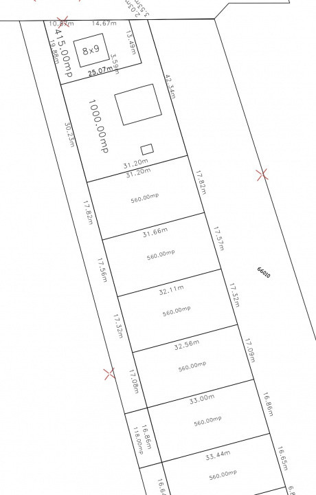Teren intravilan rezidential Horlesti Rediu 560mp