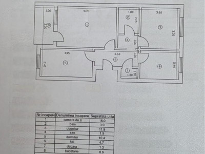 Apartament 3 camere decomandat – Tătărași Ciurchi, etaj intermediar