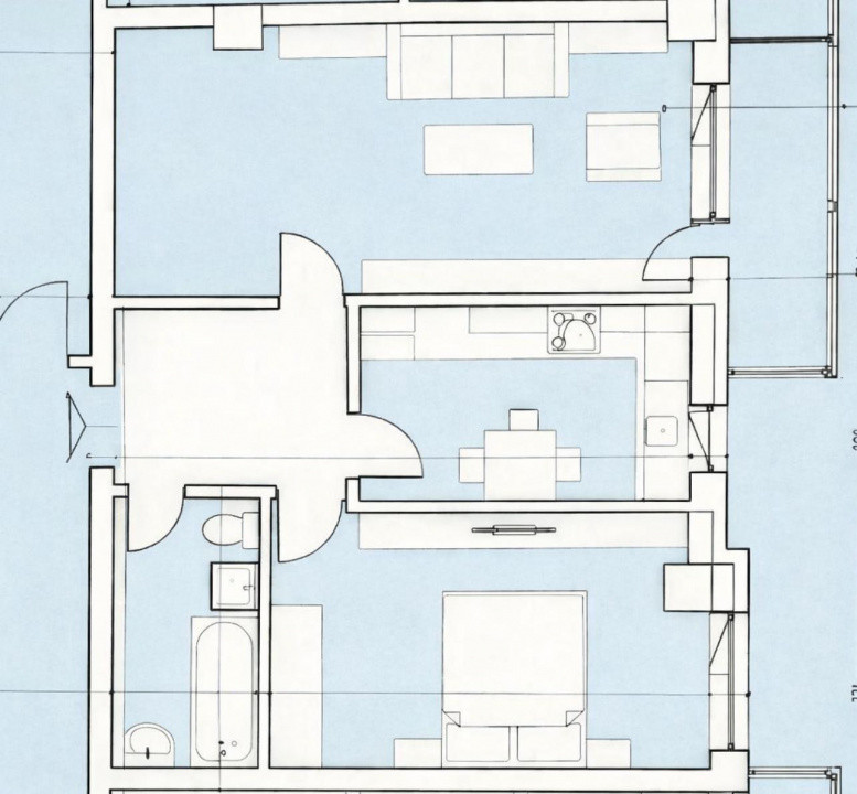 Apartament 2 camere, 57,5mp Galata Iasi Direct Dezvoltator TVA 21% inclus