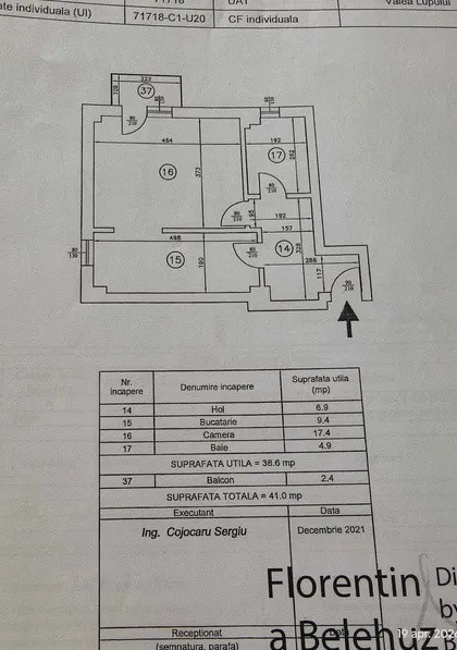 APARTAMENT 1 CAMERA, ETAJ 2/3, BLOC NOU, MOBILAT SI UTILAT, POPAS PACURARI