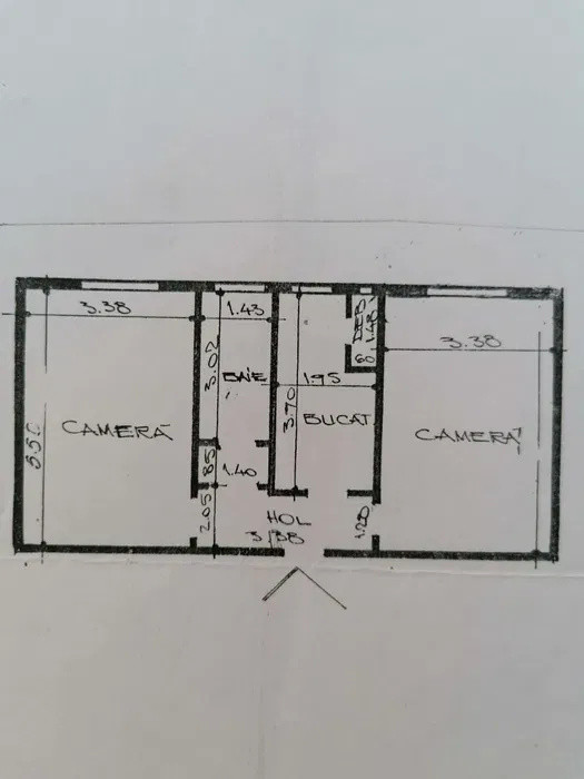 Apartament 2 camere decomandat,CUG 55 mp -Mobilat complet