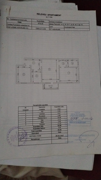 Apartament 3 camere Pacurari 