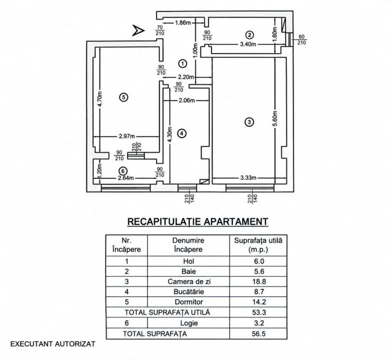 Apartament 2 camere, decomandat, intabulat, inclus TVA+parcare, Valea Lupului