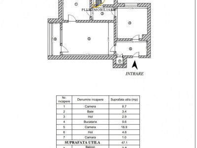 Apartament 2 camere 50mp renovat Moara de Foc-Lidl