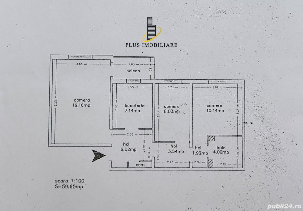 APARTAMENT 3 CAMERE, DECOMANDAT, ALEXANDRU CEL BUN