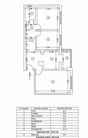 Apartament 3 camere decomandat Nicolina 1 Belvedere-Pizza Nico