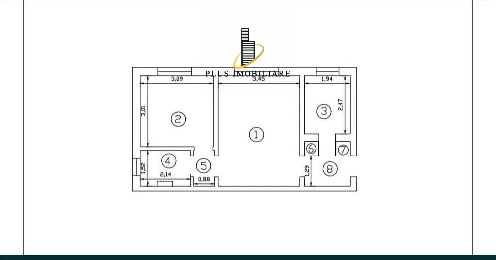 Apartament 2 camere Alpha Bank-Pacurari renovat complet