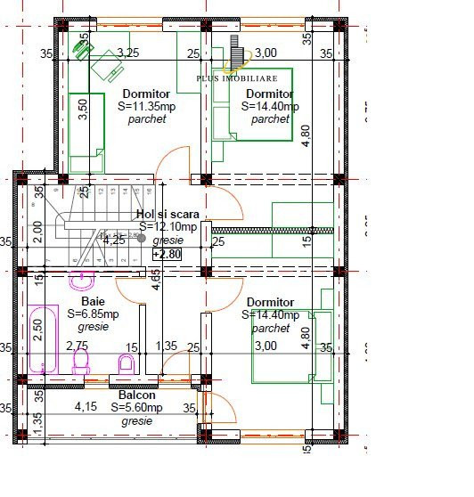 Vila individuala, 5 camere, 500 mp teren