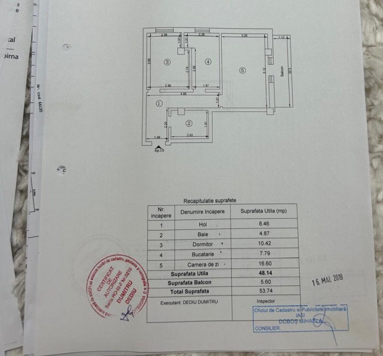 APARTAMENT 2 CAMERE, DECOMANDAT, BLOC NOU, ETAJ 1, POPAS PACURARI