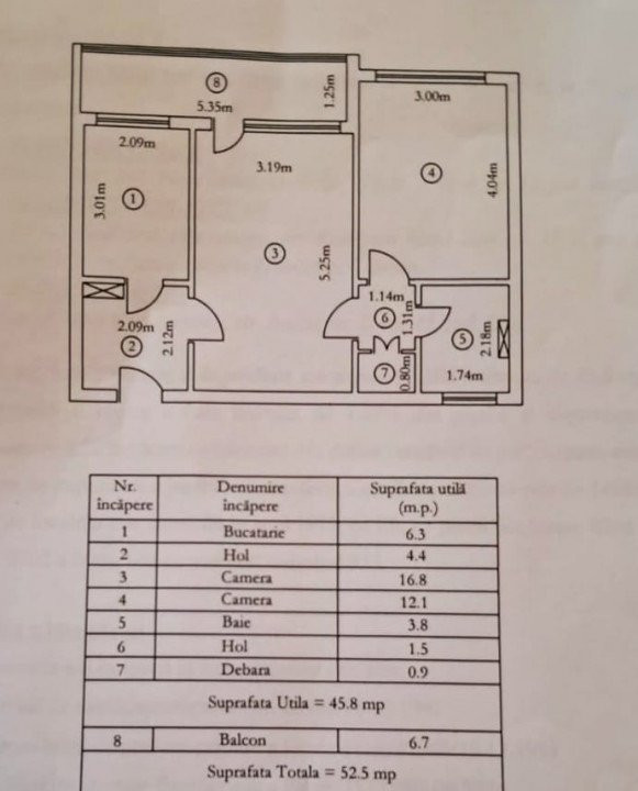 APARTAMENT 2CAMERE, SEMIDECOMANDAT,TATARASI